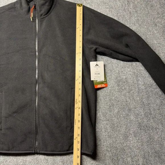 Ozark Trail Men's SMALL Polar Fleece Jacket BLACK Zip Front Mock Neck New - Picture 7 of 11